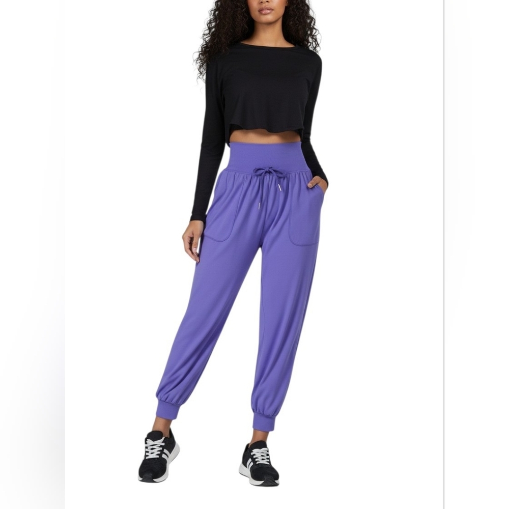 Halara High Waist Purple Joggers Soft Comfy Lounge Pants Athleisure Sweatpants S